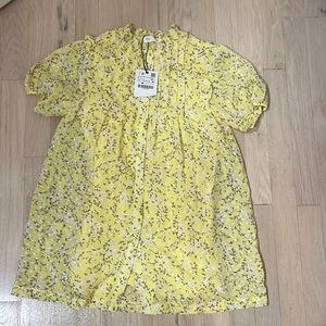 Girls Zara floral dress with puffer sleeves brand new size 8